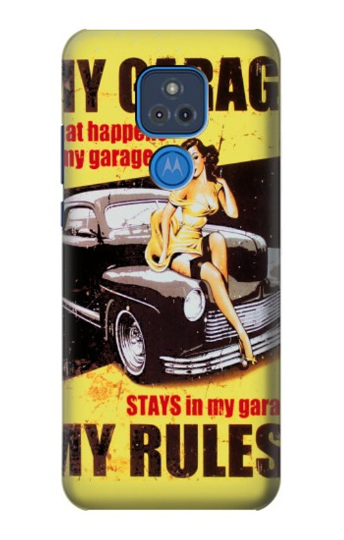 S3198 My Garage Pinup Girl Case Cover Custodia per Motorola Moto G Play (2021)