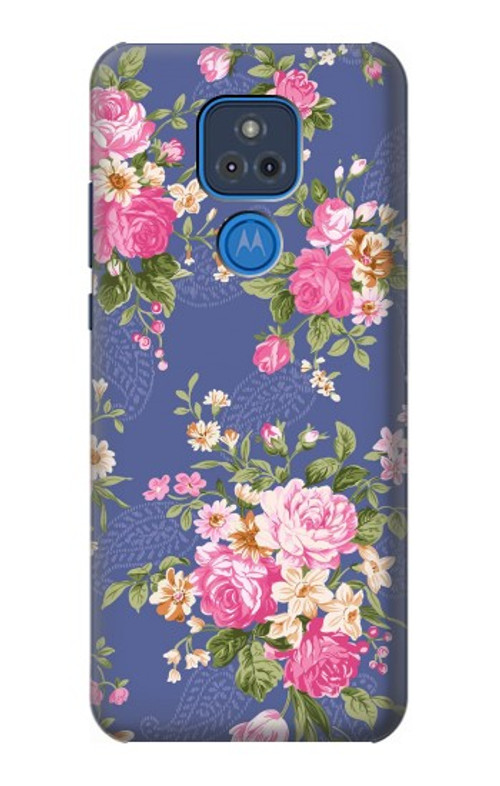 S3265 Vintage Flower Pattern Case Cover Custodia per Motorola Moto G Play (2021)