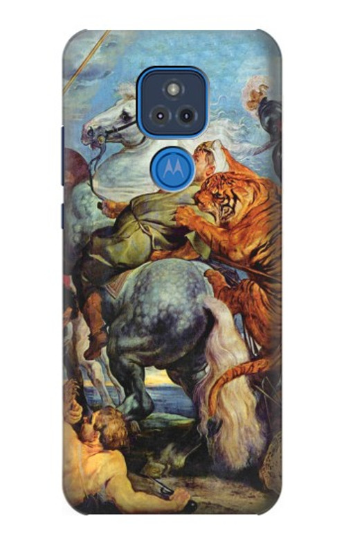 S3331 Peter Paul Rubens Tiger und Lowenjagd Case Cover Custodia per Motorola Moto G Play (2021)