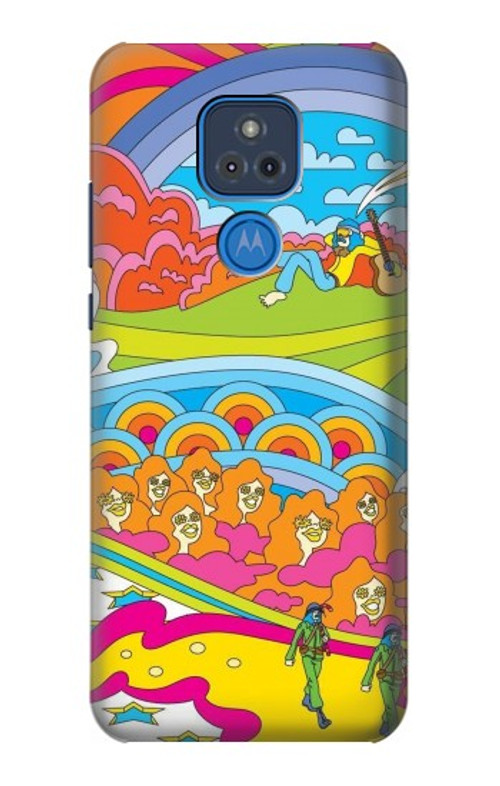 S3407 Hippie Art Case Cover Custodia per Motorola Moto G Play (2021)