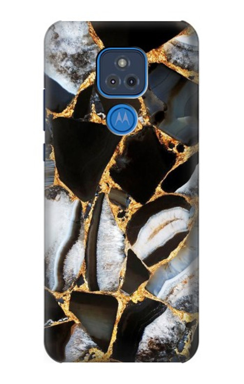 S3419 Gold Marble Graphic Print Case Cover Custodia per Motorola Moto G Play (2021)