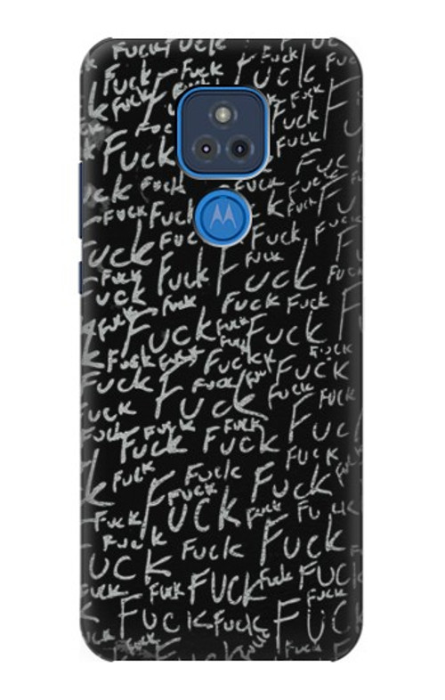 S3478 Funny Words Blackboard Case Cover Custodia per Motorola Moto G Play (2021)