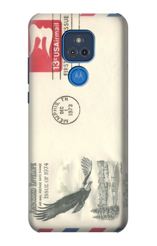 S3551 Vintage Airmail Envelope Art Case Cover Custodia per Motorola Moto G Play (2021)