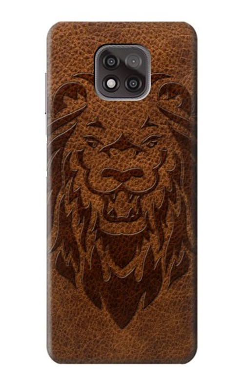 S2529 Leo Zodiac Tattoo Brown Graphic Print Case Cover Custodia per Motorola Moto G Power (2021)