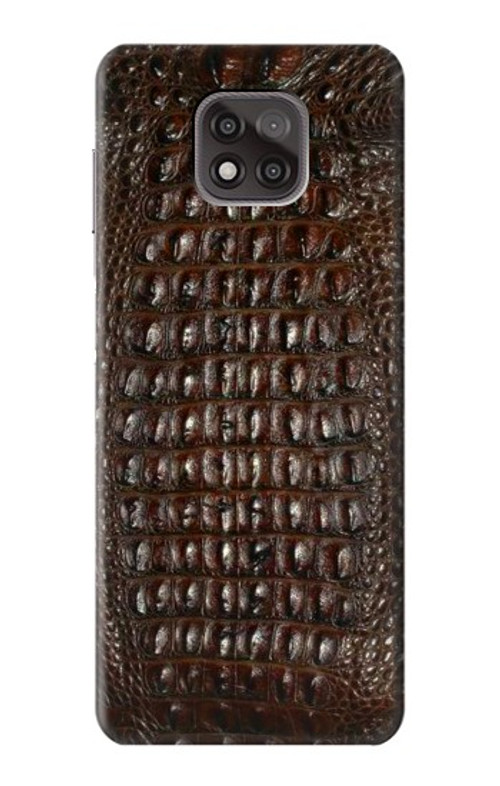 S2850 Brown Skin Alligator Graphic Printed Case Cover Custodia per Motorola Moto G Power (2021)