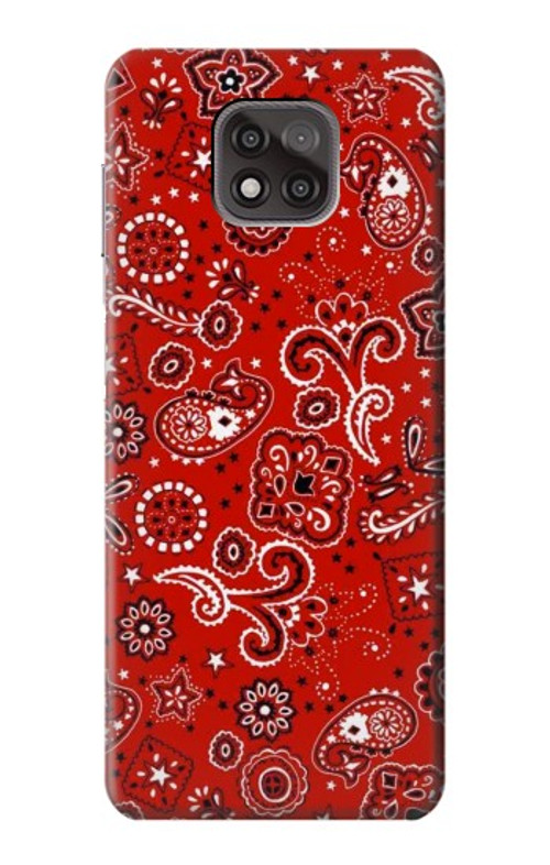 S3354 Red Classic Bandana Case Cover Custodia per Motorola Moto G Power (2021)