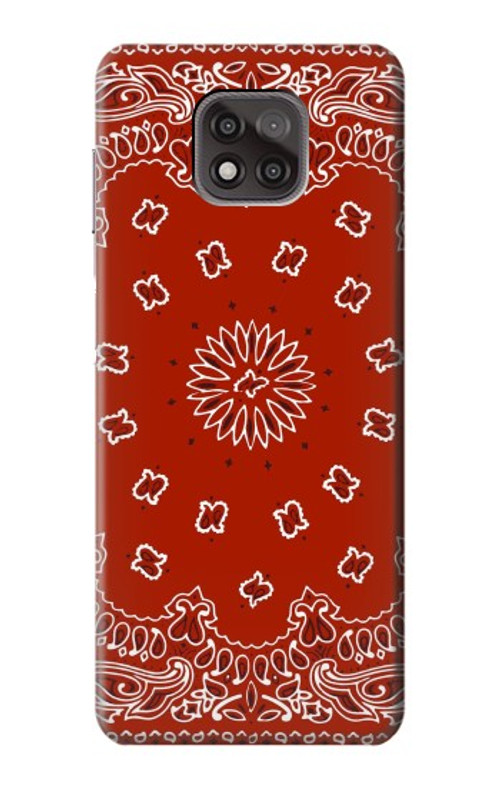 S3355 Bandana Red Pattern Case Cover Custodia per Motorola Moto G Power (2021)