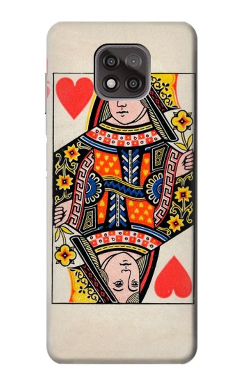 S3429 Queen Hearts Card Case Cover Custodia per Motorola Moto G Power (2021)