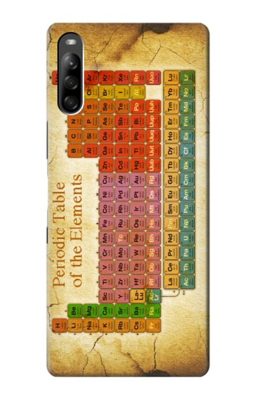 S2934 Vintage Periodic Table of Elements Case Cover Custodia per Sony Xperia L5