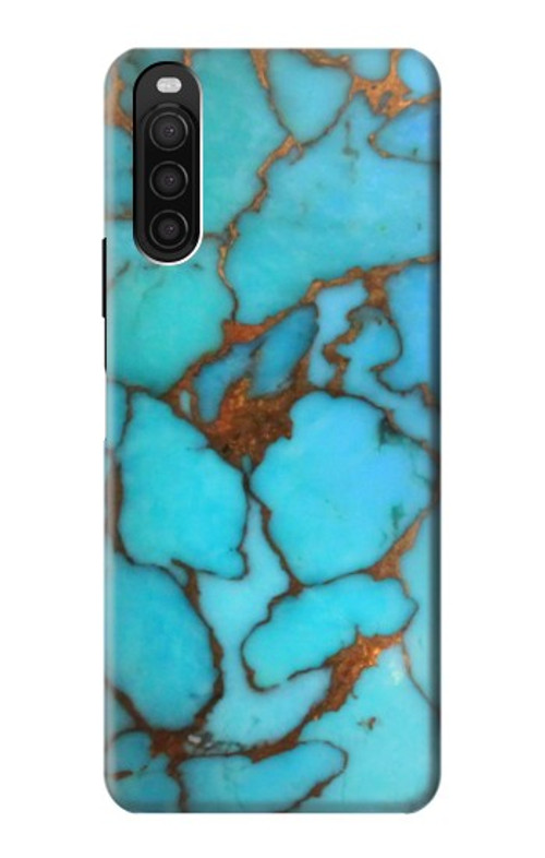 S2685 Aqua Turquoise Gemstone Graphic Printed Case Cover Custodia per Sony Xperia 10 III