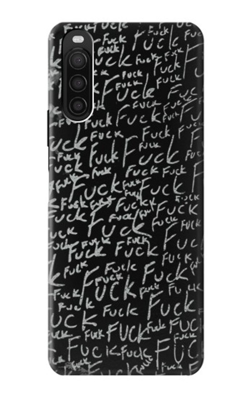 S3478 Funny Words Blackboard Case Cover Custodia per Sony Xperia 10 III