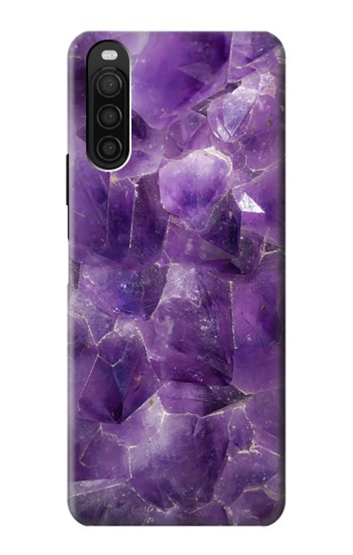 S3713 Purple Quartz Amethyst Graphic Printed Case Cover Custodia per Sony Xperia 10 III