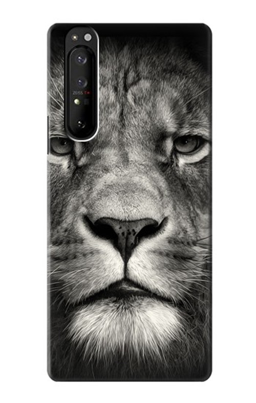 S1352 Lion Face Case Cover Custodia per Sony Xperia 1 III S1352 Lion Face Case Cover Custodia per Sony Xperia 1 III
