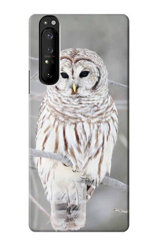 S1566 Snowy Owl White Owl Case Cover Custodia per Sony Xperia 1 III