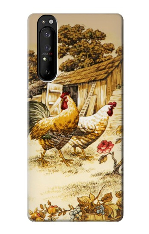 S2181 French Country Chicken Case Cover Custodia per Sony Xperia 1 III S2181 French Country Chicken Case Cover Custodia per Sony Xperia 1 III