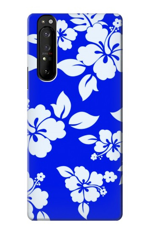 S2244 Hawaiian Hibiscus Blue Pattern Case Cover Custodia per Sony Xperia 1 III S2244 Hawaiian Hibiscus Blue Pattern Case Cover Custodia per Sony Xperia 1 III