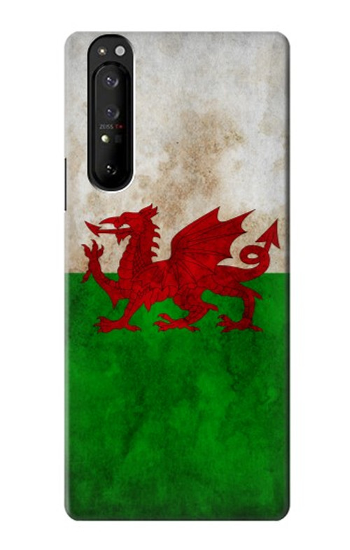 S2976 Wales Football Soccer Flag Case Cover Custodia per Sony Xperia 1 III S2976 Wales Football Soccer Flag Case Cover Custodia per Sony Xperia 1 III