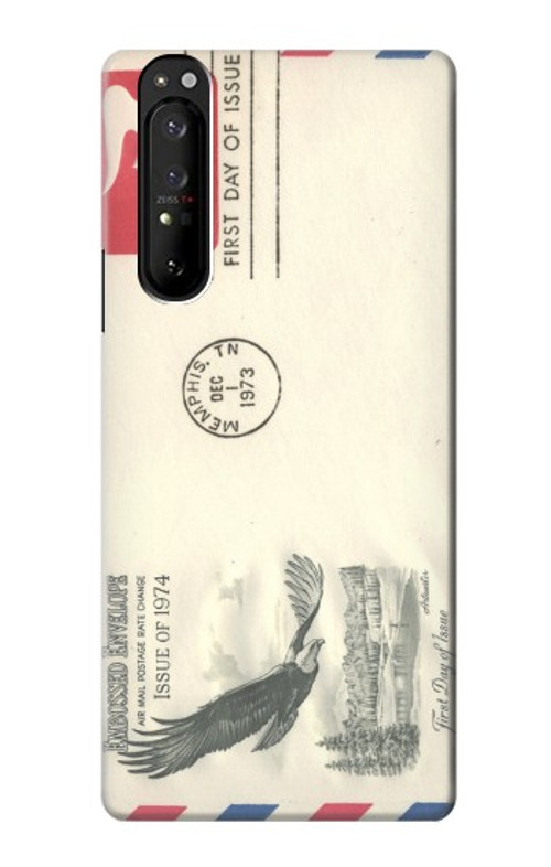 S3551 Vintage Airmail Envelope Art Case Cover Custodia per Sony Xperia 1 III