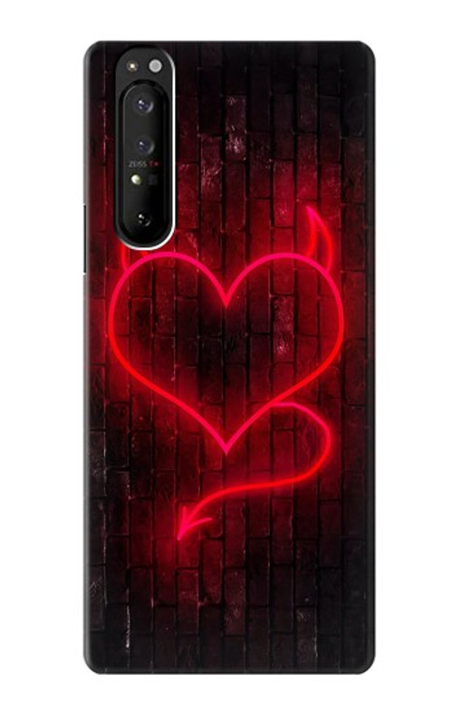 S3682 Devil Heart Case Cover Custodia per Sony Xperia 1 III