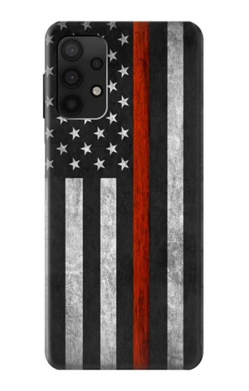 S3472 Firefighter Thin Red Line Flag Case Cover Custodia per Samsung Galaxy A32 4G