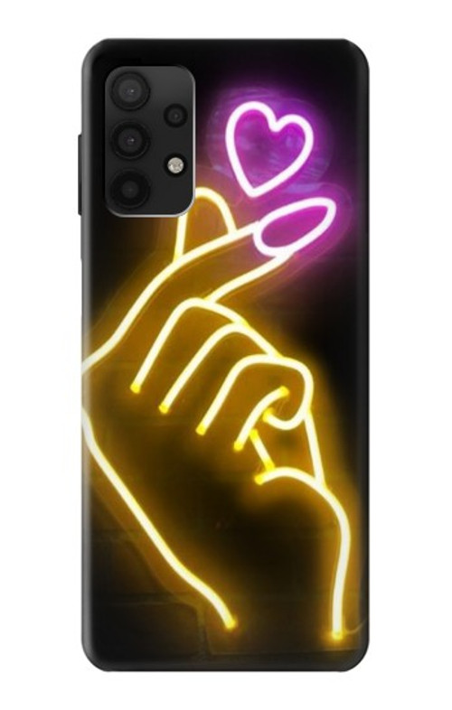 S3512 Cute Mini Heart Neon Graphic Case Cover Custodia per Samsung Galaxy A32 4G
