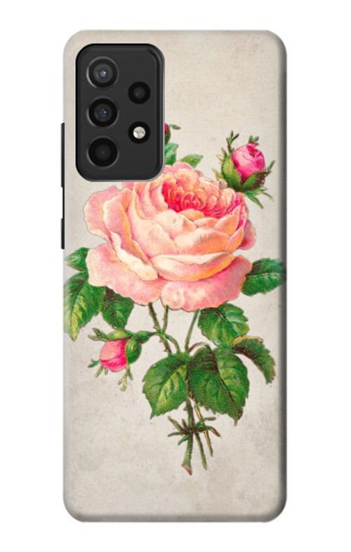 S3079 Vintage Pink Rose Case Cover Custodia per Samsung Galaxy A52, Galaxy A52 5G