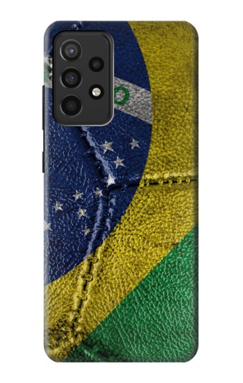 S3297 Brazil Flag Vintage Football Graphic Case Cover Custodia per Samsung Galaxy A52, Galaxy A52 5G