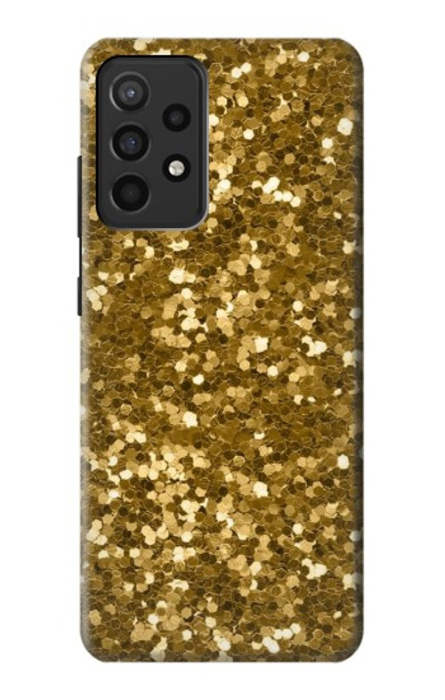 S3388 Gold Glitter Graphic Print Case Cover Custodia per Samsung Galaxy A52, Galaxy A52 5G