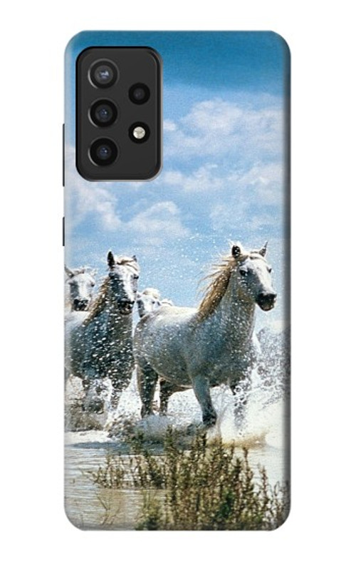 S0250 White Horse 2 Case Cover Custodia per Samsung Galaxy A72, Galaxy A72 5G