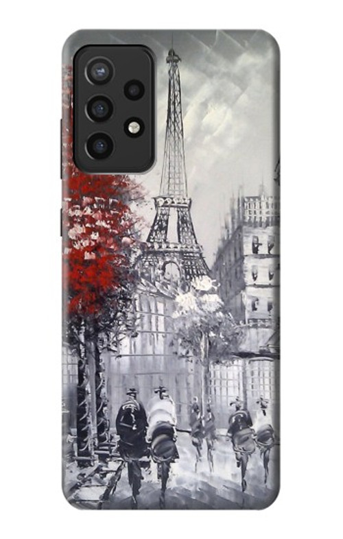 S1295 Eiffel Painting of Paris Case Cover Custodia per Samsung Galaxy A72, Galaxy A72 5G