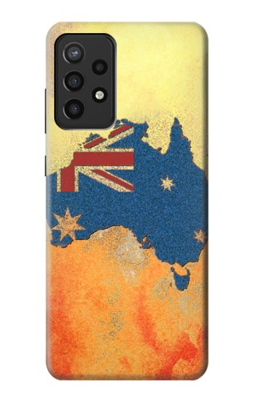 S2494 Australia Flag Map Rock Texture Case Cover Custodia per Samsung Galaxy A72, Galaxy A72 5G