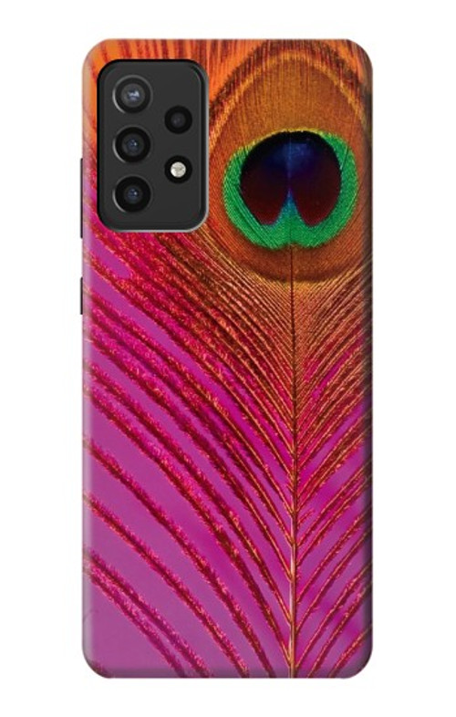 S3201 Pink Peacock Feather Case Cover Custodia per Samsung Galaxy A72, Galaxy A72 5G