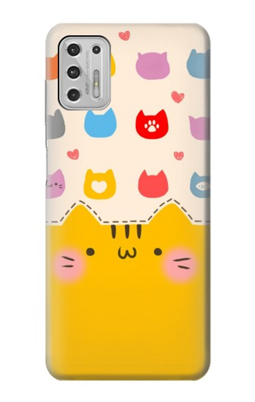 S2442 Cute Cat Cartoon Funny Case Cover Custodia per Motorola Moto G Stylus (2021)