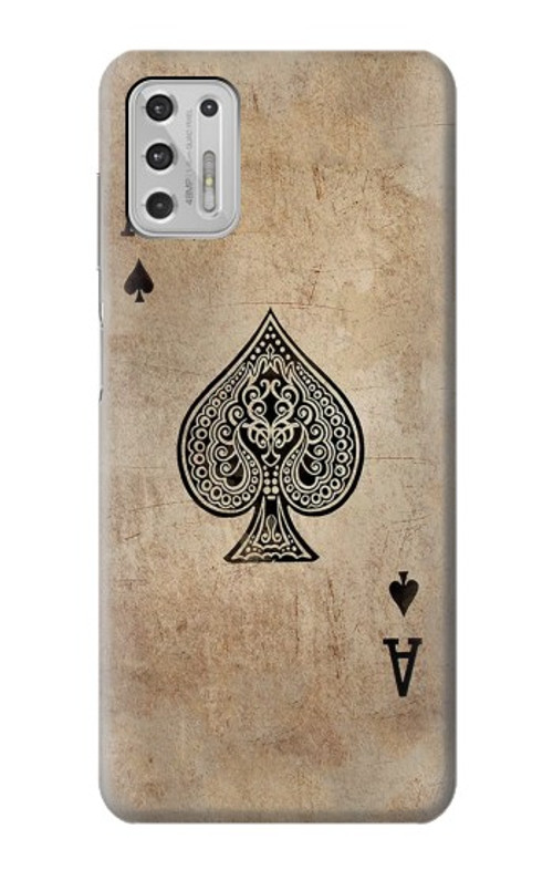 S2928 Vintage Spades Ace Card Case Cover Custodia per Motorola Moto G Stylus (2021)