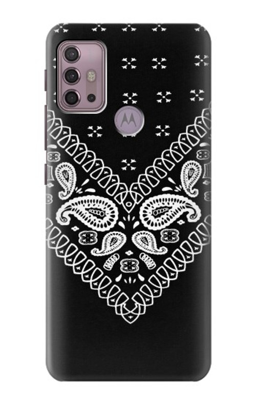 S3363 Bandana Black Pattern Case Cover Custodia per Motorola Moto G30, G20, G10