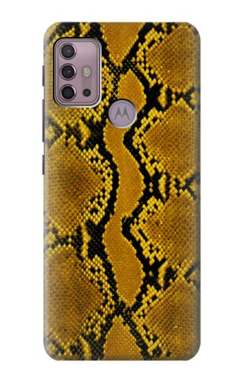 S3365 Yellow Python Skin Graphic Print Case Cover Custodia per Motorola Moto G30, G20, G10