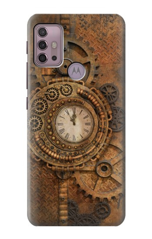 S3401 Clock Gear Steampunk Case Cover Custodia per Motorola Moto G30, G20, G10