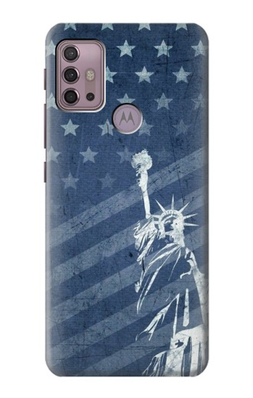 S3450 US Flag Liberty Statue Case Cover Custodia per Motorola Moto G30, G20, G10
