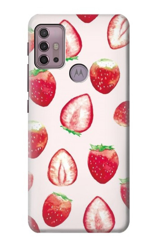 S3481 Strawberry Case Cover Custodia per Motorola Moto G30, G20, G10