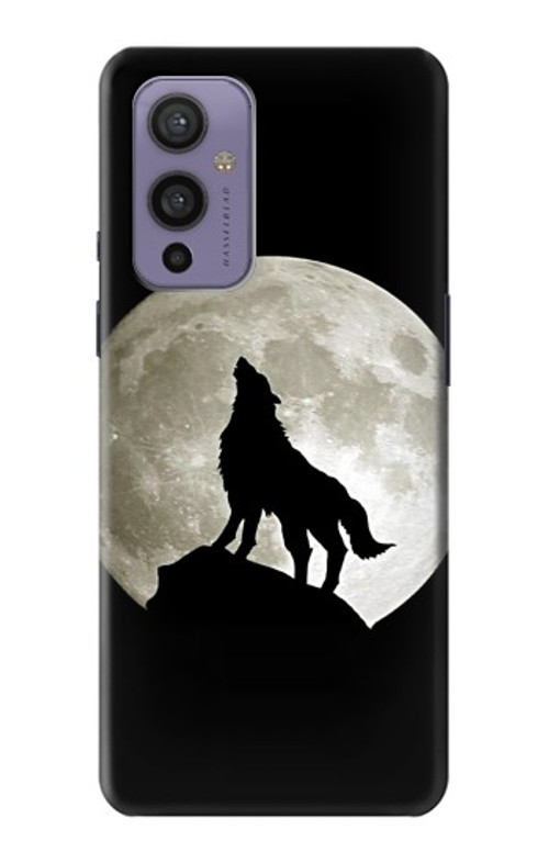 S1981 Wolf Howling at The Moon Case Cover Custodia per OnePlus 9