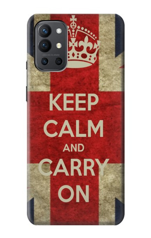 S0674 Keep Calm and Carry On Case Cover Custodia per OnePlus 9R