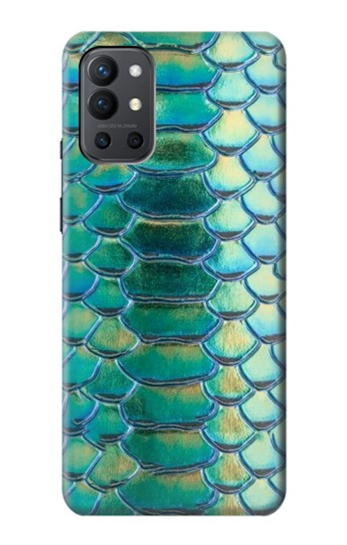 S3414 Green Snake Scale Graphic Print Case Cover Custodia per OnePlus 9R