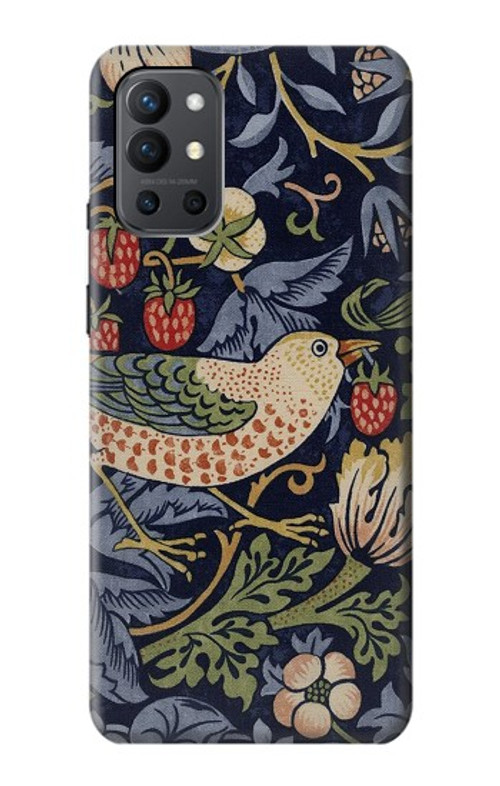 S3791 William Morris Strawberry Thief Fabric Case Cover Custodia per OnePlus 9R