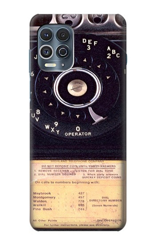 S0086 Payphone Vintage Case Cover Custodia per Motorola Edge S