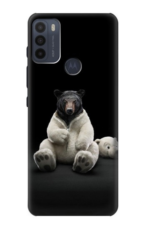 S0878 Black Bear Case Cover Custodia per Motorola Moto G50