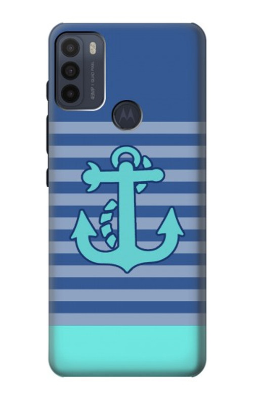 S2081 Nautical Anchor Case Cover Custodia per Motorola Moto G50