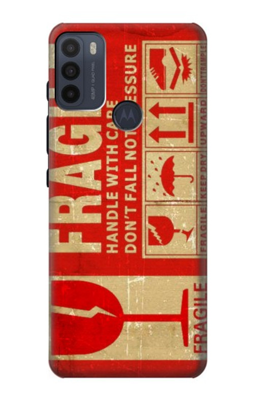 S3552 Vintage Fragile Label Art Case Cover Custodia per Motorola Moto G50