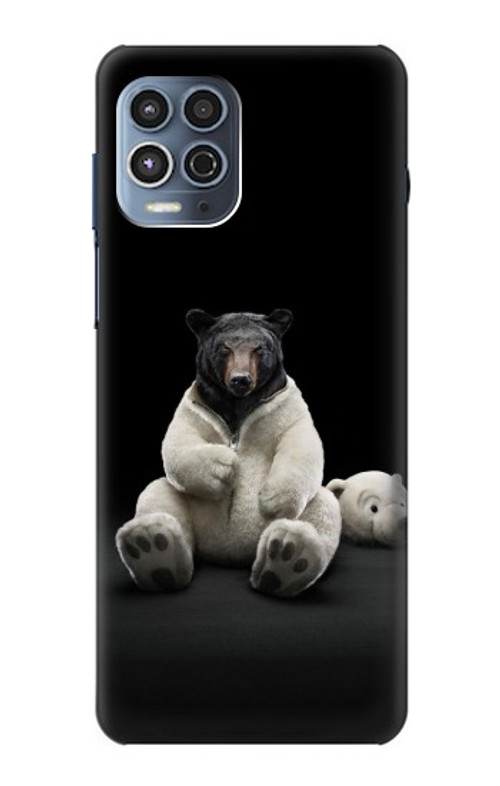 S0878 Black Bear Case Cover Custodia per Motorola Moto G100