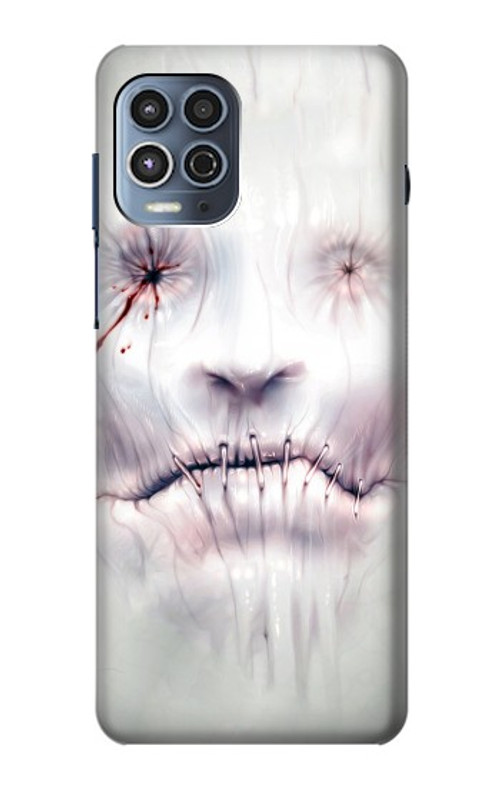 S0884 Horror Face Case Cover Custodia per Motorola Moto G100