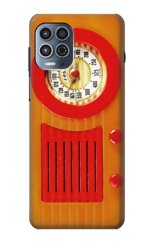 S2780 Vintage Orange Bakelite Radio Case Cover Custodia per Motorola Moto G100